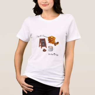 T-shirt En Tri-matière Illustration de petit-déjeuner de café cosy