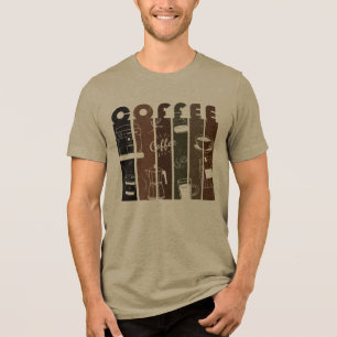 T-shirt En Tri-matière Illustration de typographie de café vintage dessin