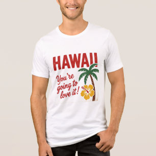 T-shirt En Tri-matière Illustration de voyage des îles hawaïennes rétro v