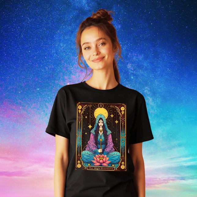 T-shirt En Tri-matière Illustration du Tarot, la Haute Prêtesse (Créateur téléchargé)