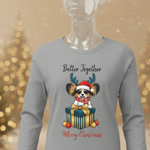 T-shirt En Tri-matière Illustration graphique de Papillon de Noël avec éc