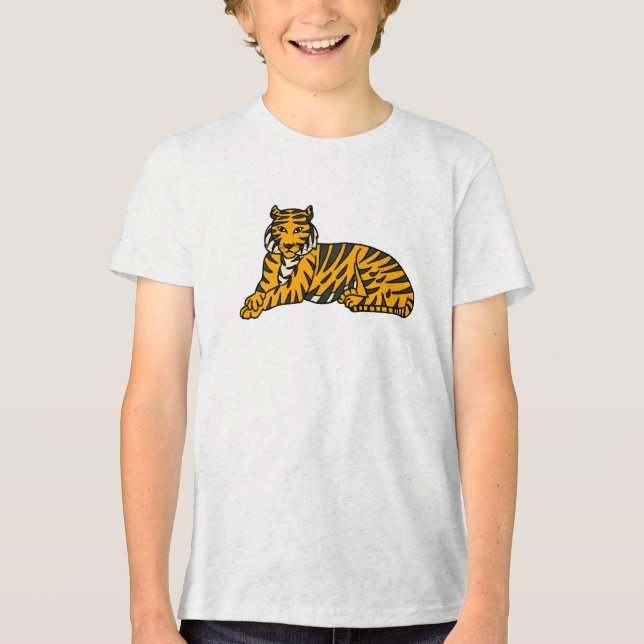 T-shirt En Tri-matière Illustration majestueuse du tigre tiré à la main (Recto)