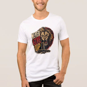 T-shirt En Tri-matière Illustration Motivante de la Souris contre le Lion