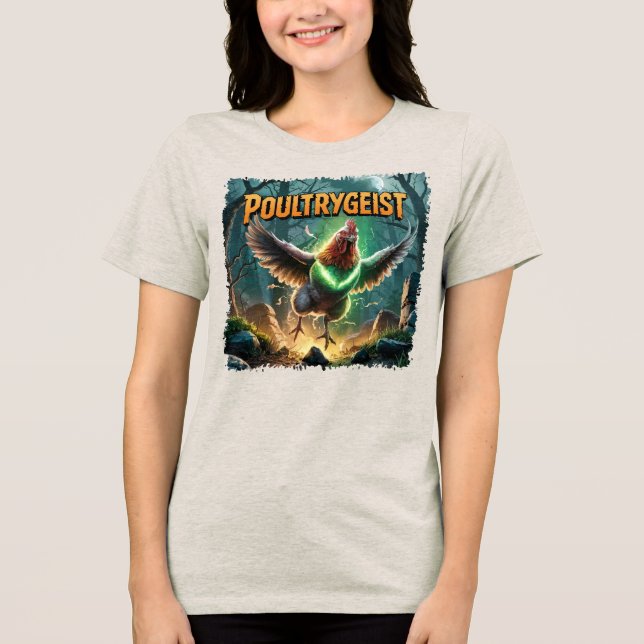 T-shirt En Tri-matière Illustration Poultrygeist Combo Créature Drôle (Recto)