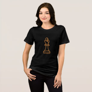 T-shirt En Tri-matière Illustration stylisée de la reine des échecs sur l