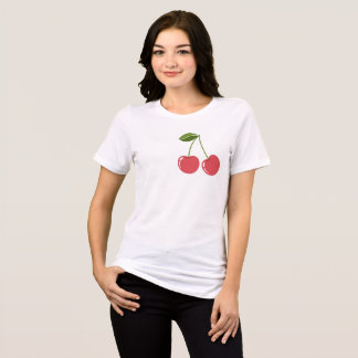 T-shirt En Tri-matière image de dessin animé de cerise graphique