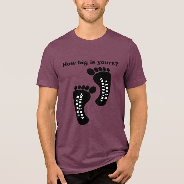 T-shirt En Tri-matière Impression à pied de carbone (Recto)