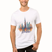 Imprimer l'aquarelle de Dubaï Skyline