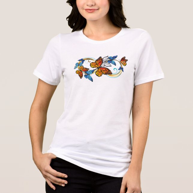 T-shirt En Tri-matière Infinité de papillons monarques (Recto)