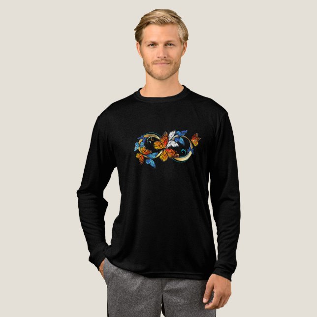 T-shirt En Tri-matière Infinité de papillons monarques (Recto complet)