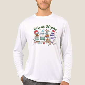 T-shirt En Tri-matière Infirmière de Noël nuit silencieuse, soins de sant