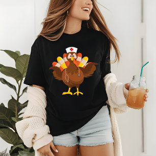 T-shirt En Tri-matière Infirmière de Thanksgiving Turquie Stethoscope Soi