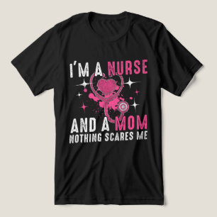 T-shirt En Tri-matière Infirmière et maman Forte, Citation motivationnell
