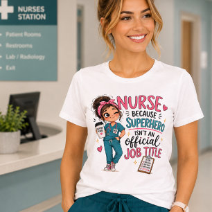 T-shirt En Tri-matière Infirmière Super-héroïne Fantaisiste
