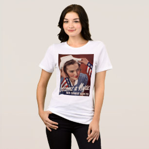 T-shirt En Tri-matière Infirmière vintage