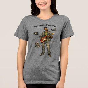 T-shirt En Tri-matière Ingénieur logiciel afro-américain joueur de guitar