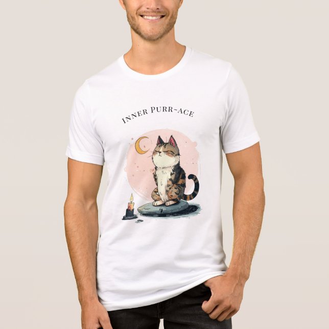 T-shirt En Tri-matière Inner Purr-ace Cat Meditation Tee (Recto)