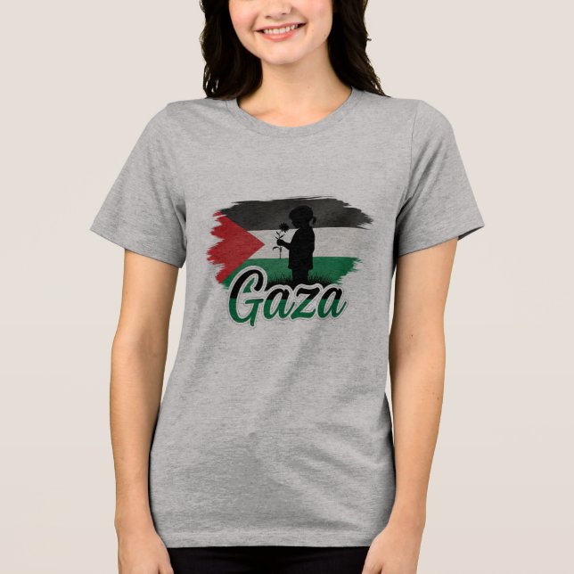 T-shirt En Tri-matière Innocence de Gaza : Une floraison tranquille (Recto)