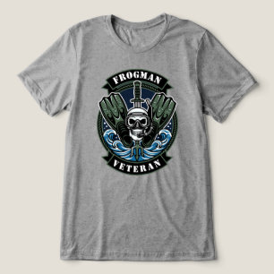 T-shirt En Tri-matière Insigne de plongeur de combat vétéran de Frogman