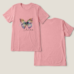 T-shirt En Tri-matière Inspirational Mint Aqua Blue Dream Butterfly
