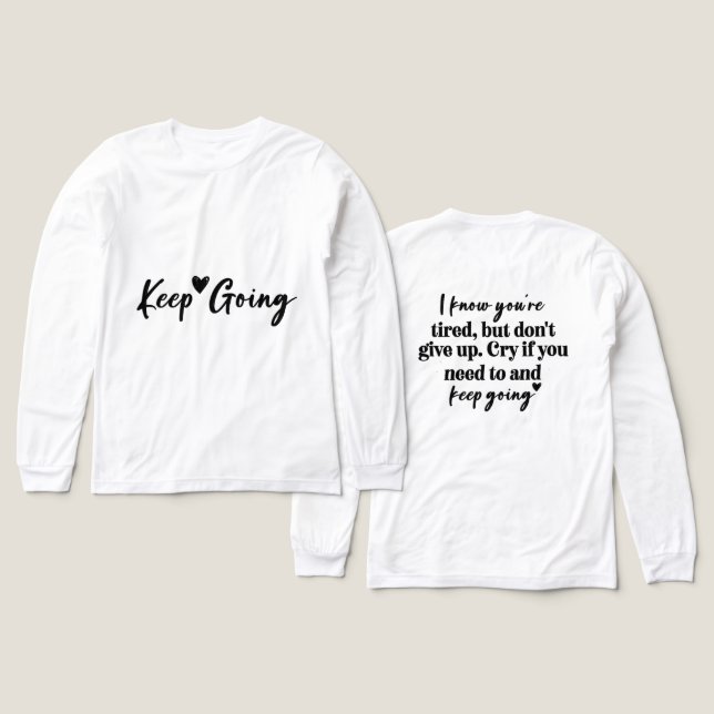 T-shirt En Tri-matière Inspirationnel Continuez (Motif recto et verso)