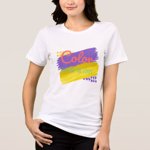 T-shirt En Tri-matière Inspirationnel "Couleur hors des lignes" graphique