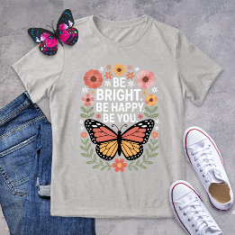 T-shirt En Tri-matière Inspirationnel papillon floral rétrospectif Tee