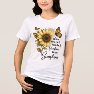 T-shirt En Tri-matière inspirationnel Soyez le soleil/Tournesol