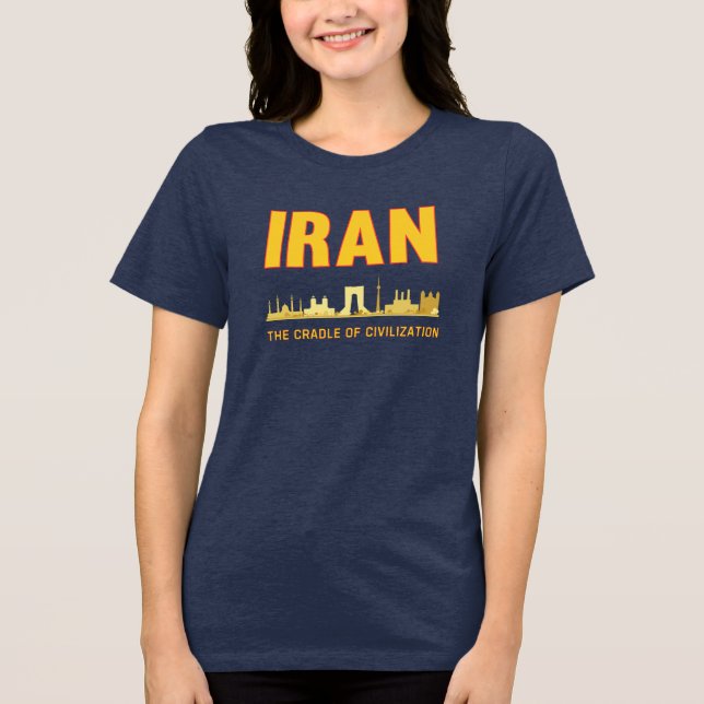 T-shirt En Tri-matière Iran Pride Iran Persia Berceau de la civilisation (Recto)