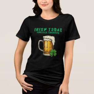 T-shirt En Tri-matière Irish Today, Hungover Tomorrow - St. Patrick’s Day