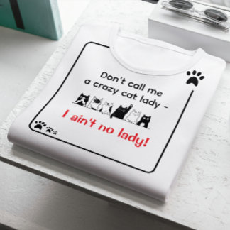 T-shirt En Tri-matière Irreverent Humor Sassy Cat Lady