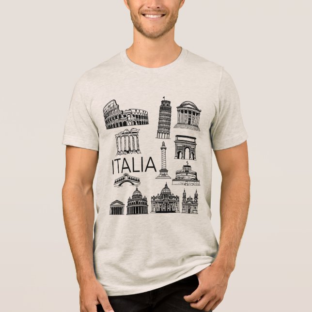 T-shirt En Tri-matière Italia Italian Monuments  (Recto)