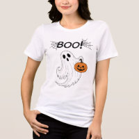 Jack-o’ lanterne et un fantôme blanc Boo Halloween