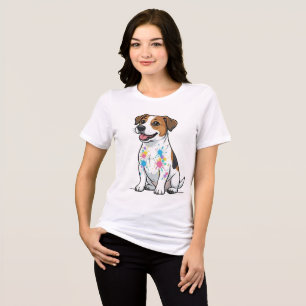T-shirt En Tri-matière Jack Russell joyeux éclabousse de plaisir