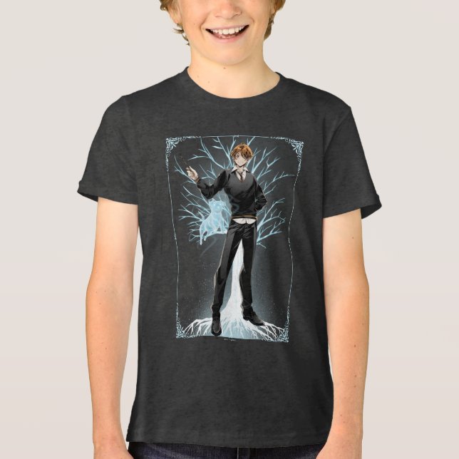 T-shirt En Tri-matière Jack Russell Terrier Patronus d'Anime Ron Weasley (Recto)