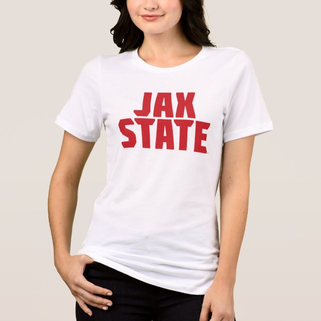 T-shirt En Tri-matière Jacksonville State University JAX STATE Bold Red (Recto)