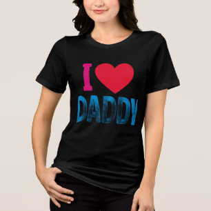 T-SHIRT EN TRI-MATIÈRE J'ADORE PAPA