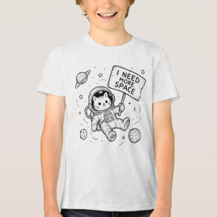 T-shirt En Tri-matière J'ai Besoin de Plus d'Espace Chat Astronaute Drôle