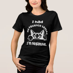 T-shirt En Tri-matière J'ai fait tester ma Patience Funny cat