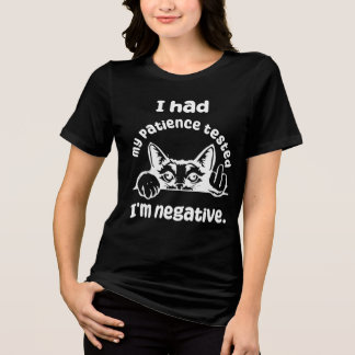 T-shirt En Tri-matière J'ai fait tester ma Patience Funny cat