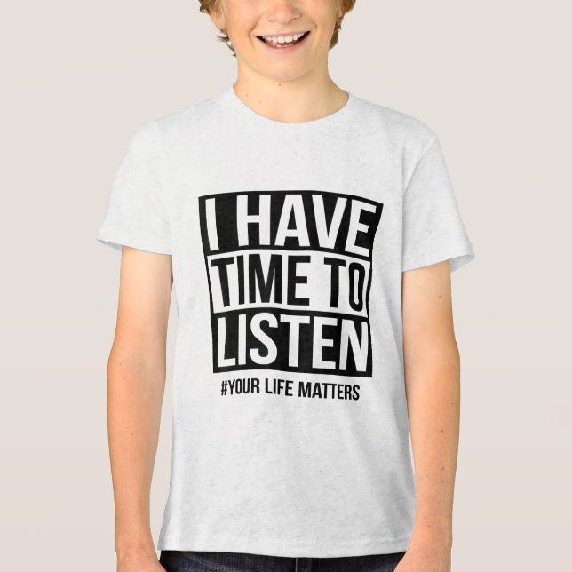 T-shirt En Tri-matière J'Ai Le Temps D'Écouter Ta Vie S (Recto)