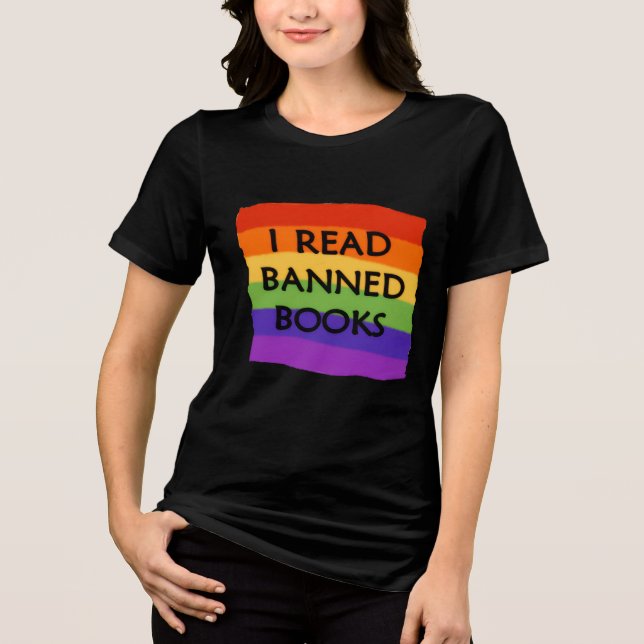 T-shirt En Tri-matière J'Ai Lu Les Livres Interdits Rainbow (Recto)