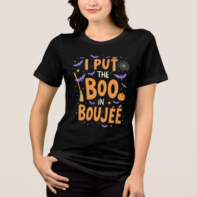 T-shirt En Tri-matière J'Ai Mis Le Boo À Boujee Funny Halloween Ghost (Recto)