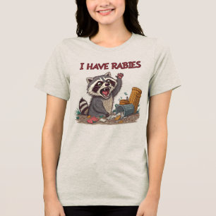 T-shirt En Tri-matière J'ai Rabies Raccoon Humour