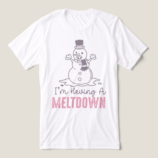 T-shirt En Tri-matière J'ai une fonte - Drôle Snowman Design (Design Recto)
