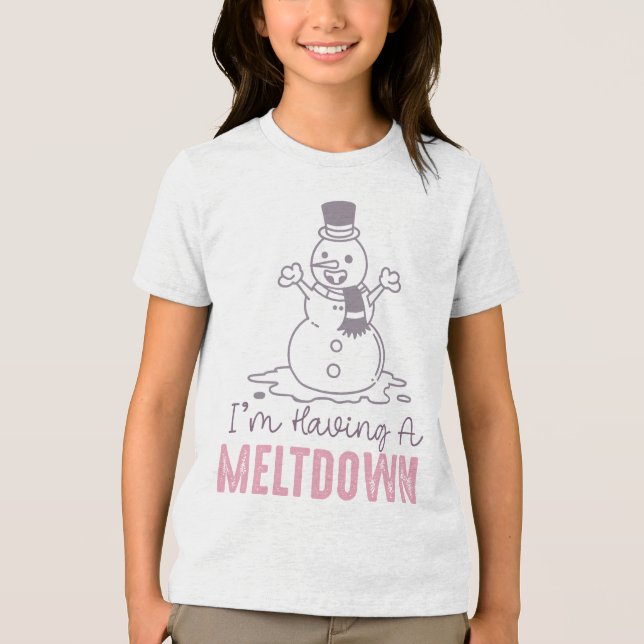 T-shirt En Tri-matière J'ai une fonte - Drôle Snowman Design (Recto)