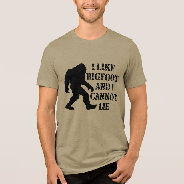 T-shirt En Tri-matière J'aime Bigfoot et je ne peux pas mentir (Recto)