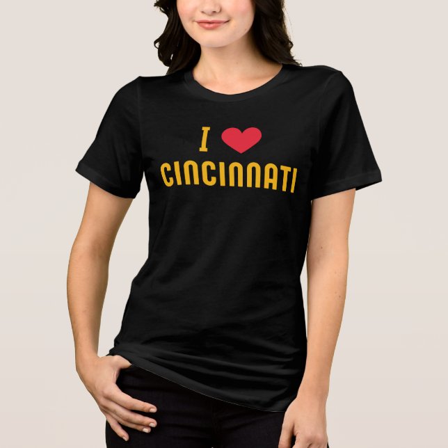 T-shirt En Tri-matière j'aime Cincinnati, Ohio (Recto)