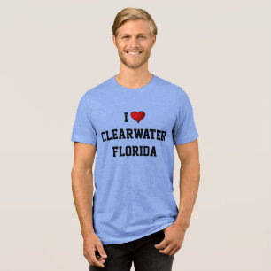 T-SHIRT EN TRI-MATIÈRE J'AIME CLEARWATER, FLORIDE