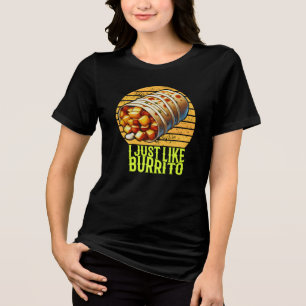 T-shirt En Tri-matière j'aime juste les burritos